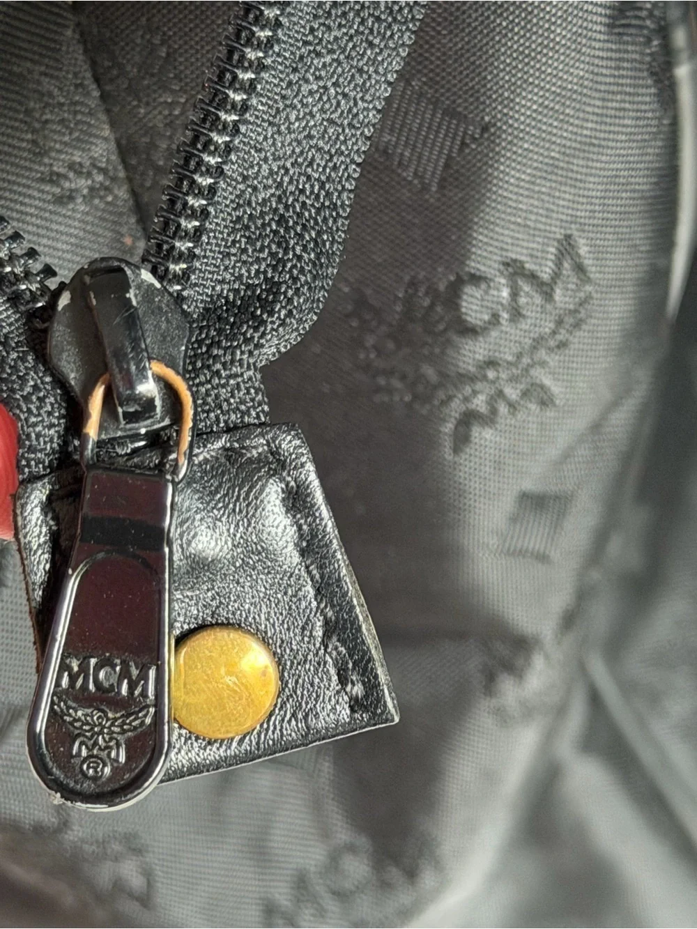MCM large black tote bag